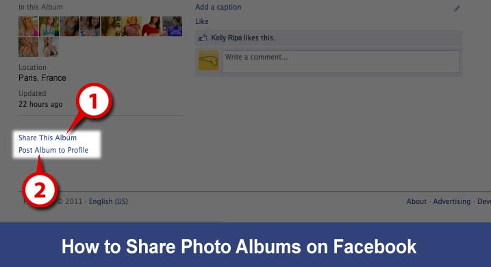 Sharing Albums on Facebook