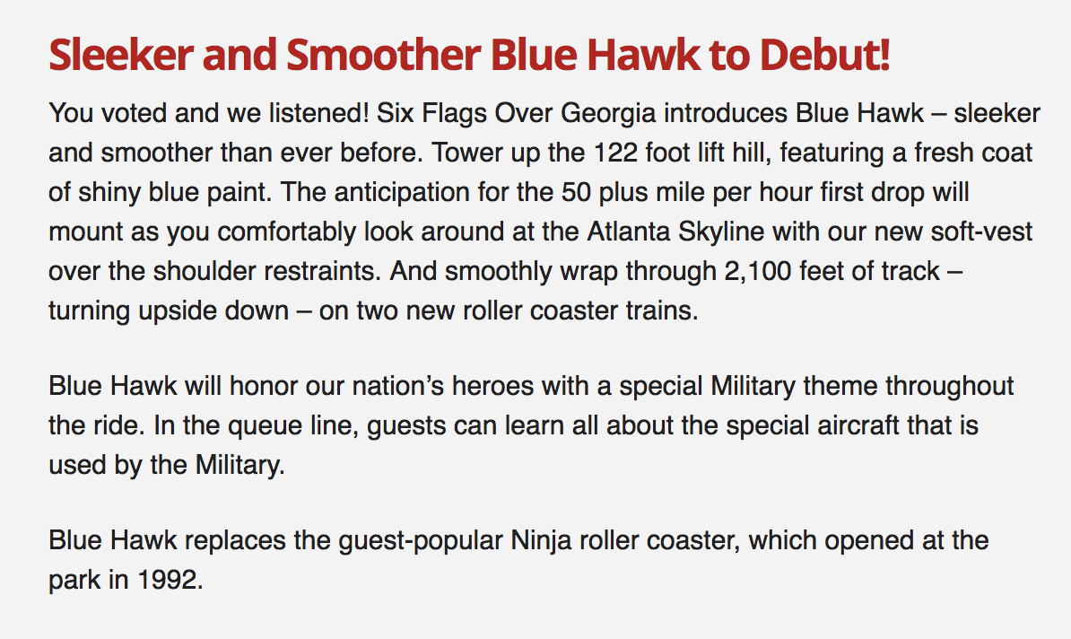 Sleeker and Smoother Blue Hawk to Debut