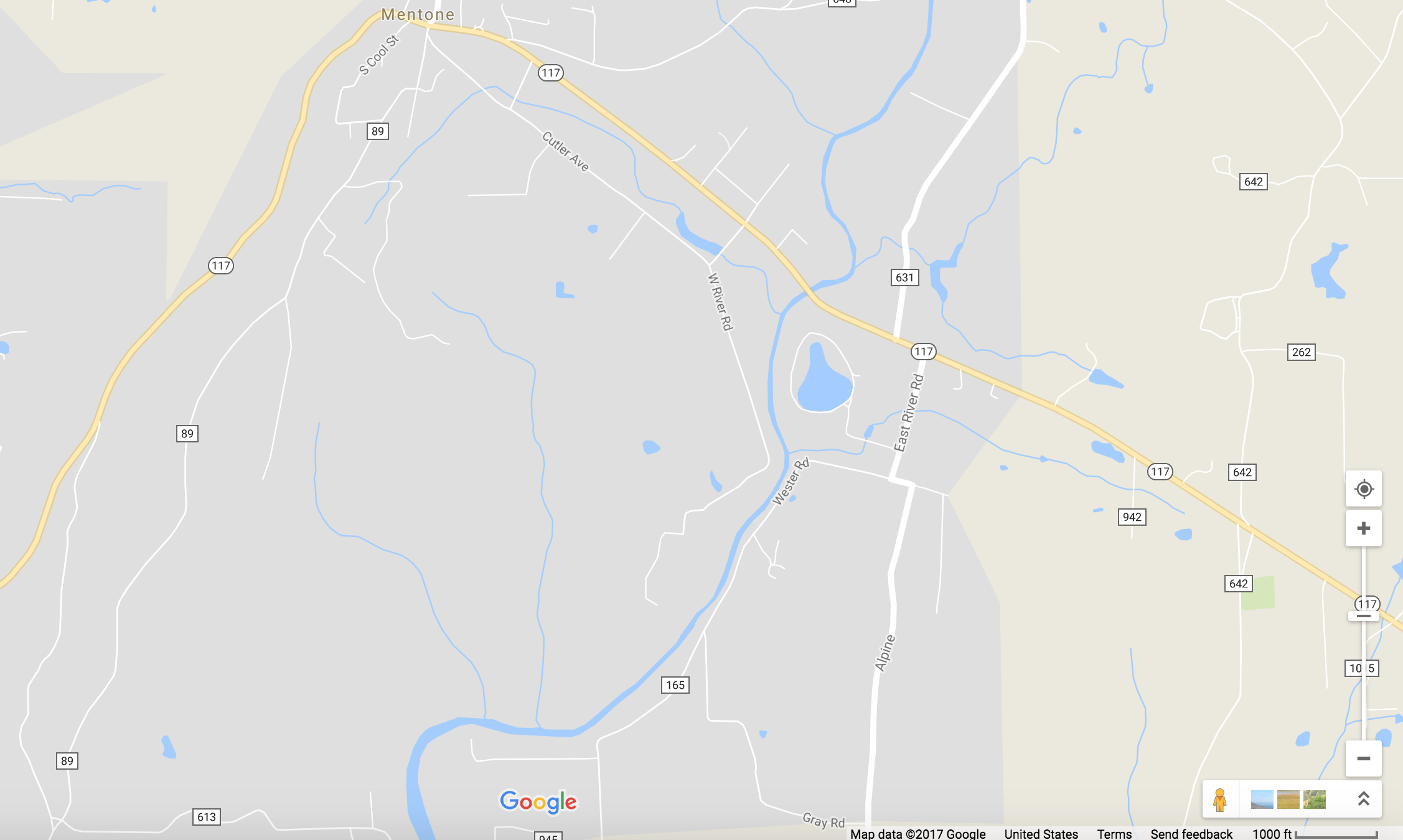 Mentone, Alabama, on Google Maps
