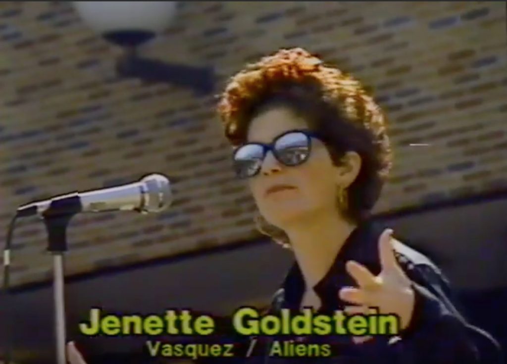 Actress Jenette Goldstein from the film Aliens.