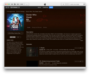 Doctor Who Shada on the iTunes UK store.